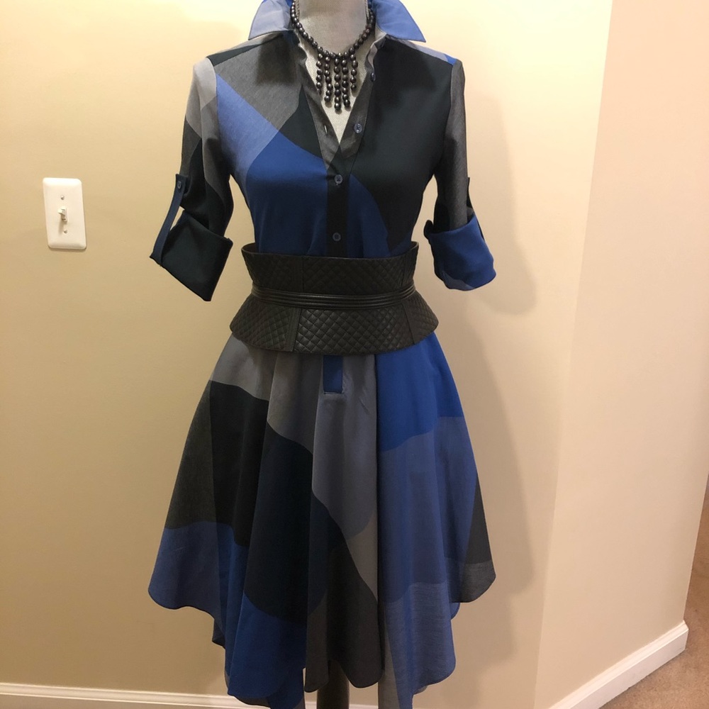 BCBG MAXAZRIA Beatryce blue dress Sz XXS ( XS)